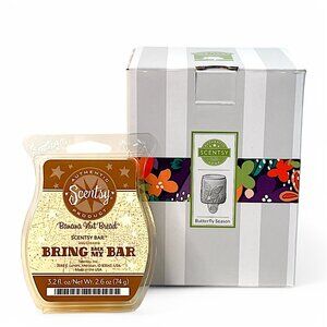 Scentsy Butterfly Season Mini Night Light Warmer Plus Banana Bread Bar